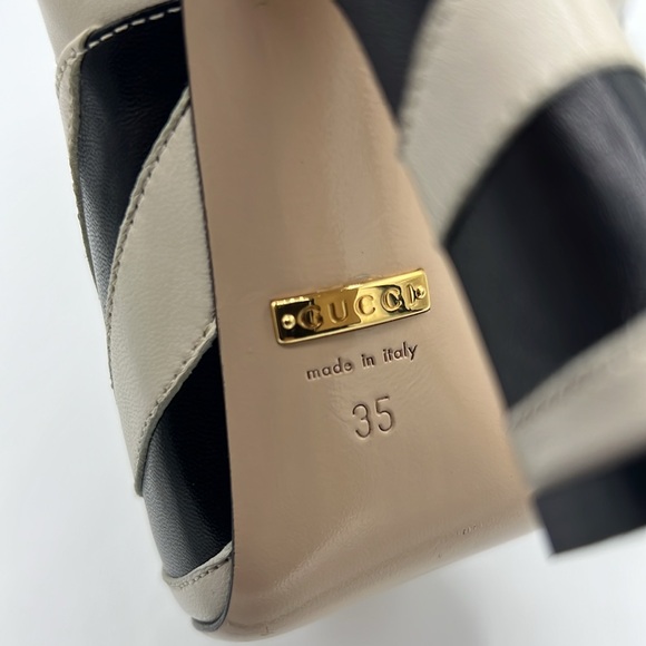 GUCCI LESLEY ZEBRA-INLAY MARYJANE WITH PEARLS PUMP HEELS SIZE 35 - Picture 10 of 10